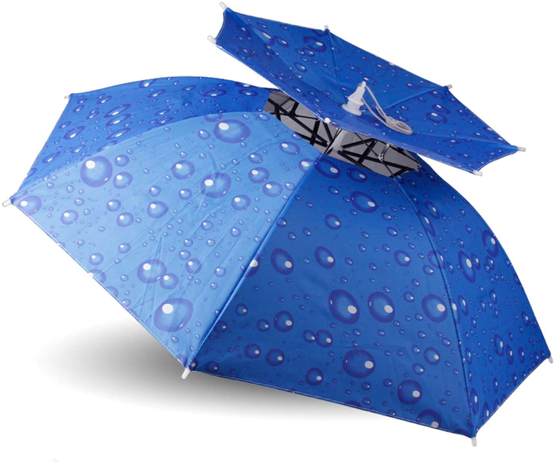 Hunter's Tail UV Umbrella Hat Home & Garden > Lawn & Garden > Outdoor Living > Outdoor Umbrella & Sunshade Accessories Hunter's Tail Water droplet Blue  