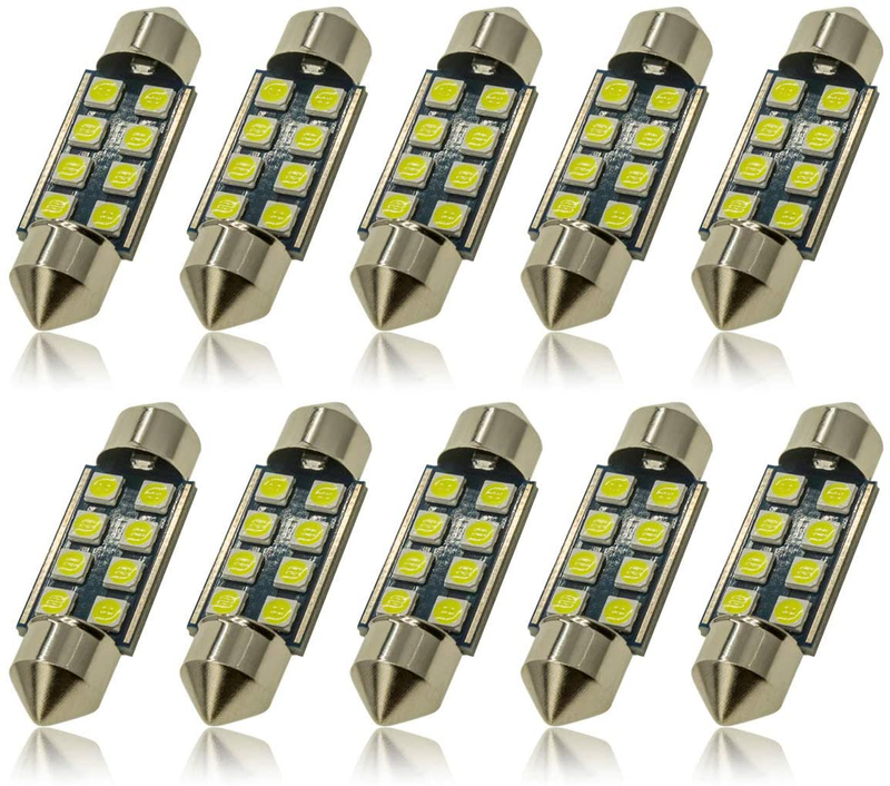 DODOFUN 41MM 42MM Festoon 211-2 569 578 6411 6000K White Extra Bright LED Bulbs for Car Interior Lights License Plate Map Dome Trunk Door Courtesy Light 10-SMD Chipset Canbus Error Free Vehicles & Parts > Vehicle Parts & Accessories > Motor Vehicle Parts > Motor Vehicle Interior Fittings DODOFUN-DA42 36MM  