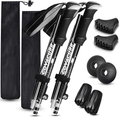 Covacure Trekking Poles Collapsible Hiking Poles - Aluminum Alloy 7075 Trekking Sticks with Quick Lock System, Telescopic, Collapsible, Ultralight for Hiking, Camping Sporting Goods > Outdoor Recreation > Camping & Hiking > Hiking Poles covacure Black 110cm-130cm 