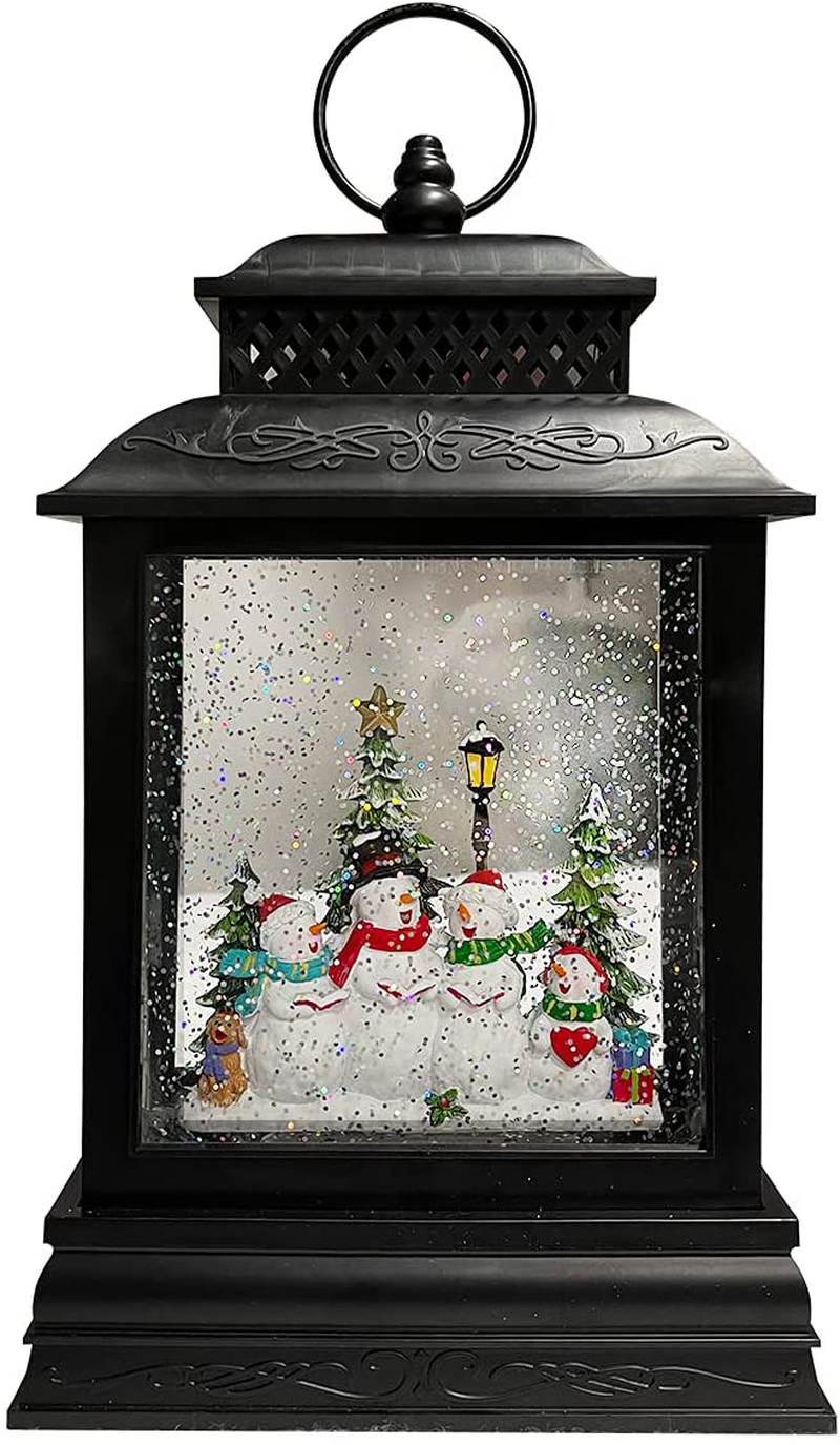 GOOSH Lighted Christmas Snow Globe Lantern Four Snowman Family Singing Under Tree in Musical Decoration with Battery Operated LED Water Glittering Music Playing with 6H TimerChristmas Home Décor Home & Garden > Decor > Seasonal & Holiday Decorations& Garden > Decor > Seasonal & Holiday Decorations DJ   