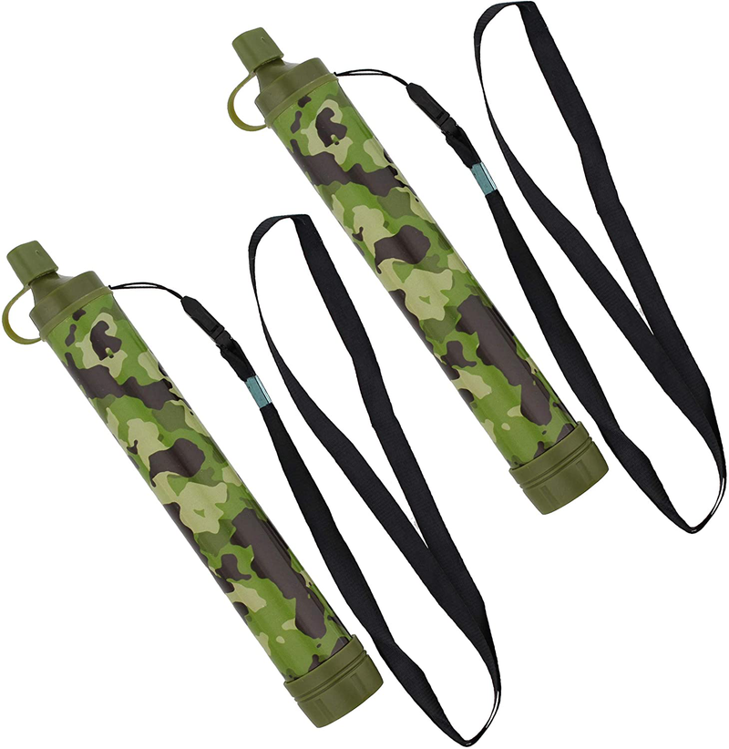 SDS Water Filter Straw Camo - Water Purifier Survival Outdoor Tool - Portable Water Filter for Streams and Lakes Sporting Goods > Outdoor Recreation > Camping & Hiking > Camping Tools SDS 2 Pack  