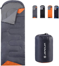 Sleeping Bags for Adults Backpacking Lightweight Waterproof- Cold Weather Sleeping Bag for Girls Boys Mens for Warm Camping Hiking Outdoor Travel Hunting with Compression Bags Sporting Goods > Outdoor Recreation > Camping & Hiking > Sleeping Bags JEAOUIA Grey 86.6" x 31.5"  