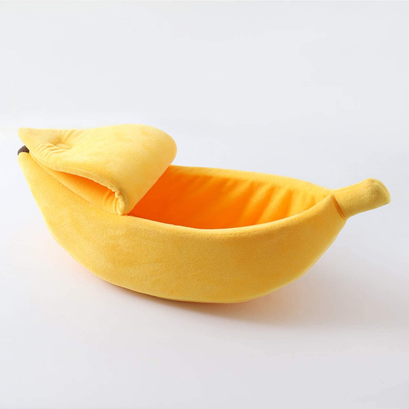 G Ganen Pet Cat Bed House Cute Banana, Warm Soft Punny Dogs Sofa Sleeping Playing Resting Bed, Lovely Pet Supplies for Cats Kittens Animals & Pet Supplies > Pet Supplies > Cat Supplies > Cat Beds G Ganen   