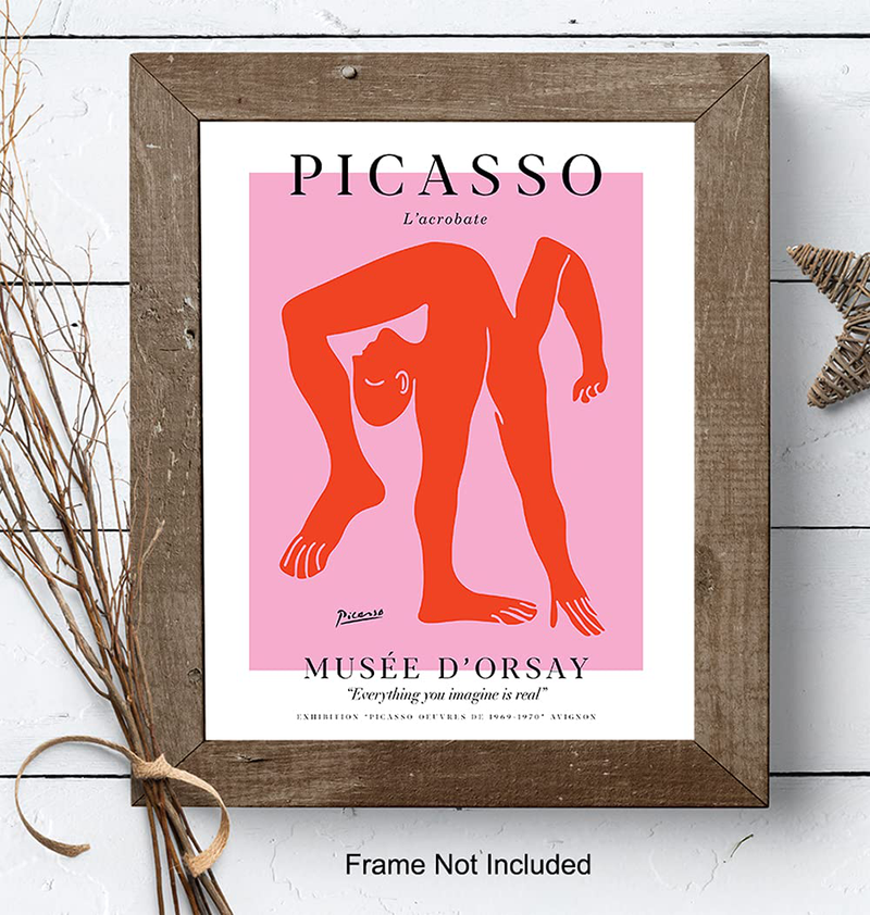 Pablo Picasso Wall Art - Pablo Picasso Poster - Pablo Picasso Prints - Gallery Wall Art - Museum Poster - Mid-Century Modern Decor - Abstract Art - Minimalist Wall Decor - Art Gifts for Women - 8x10 Home & Garden > Decor > Artwork > Posters, Prints, & Visual Artwork Yellowbird Art & Design   