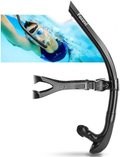 Focevi Swim Snorkel for Lap Swimming,Adult Swimmers Snorkeling Gear for Swimming Snorkel Training in Pool and Open Water,Snorkle Center Mount Silicone Mouthpiece One-Way Purge Valve Sporting Goods > Outdoor Recreation > Boating & Water Sports > Swimming Focevi C-Black-upgrade  