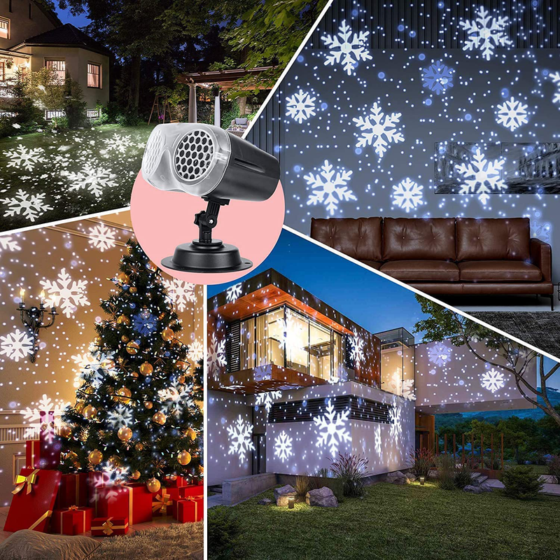 LOFTEK Christmas Projector Lights Outdoor, Upgraded LED Binocular Rotating Snowflake Projector Lights, IP65 Waterproof Snowfall Landscape Light for Xmas Halloween Holiday Party Décor Home & Garden > Decor > Seasonal & Holiday Decorations& Garden > Decor > Seasonal & Holiday Decorations LOFTEK   