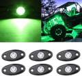 SUNPIE Blue LED Rock Lights Kits with 6 pods Lights for JEEP Off Road Truck Car ATV SUV Motorcycle Under Body Glow Light Lamp Trail Fender Lighting (Blue)  SUNPIE Green  