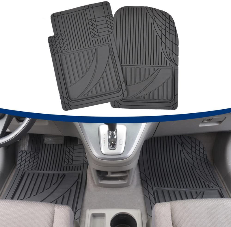 Motor Trend FlexTough Advanced Black Rubber Car Floor Mats with Cargo Liner Full Set – Front & Rear Combo Trim to Fit Floor Mats for Cars Truck Van SUV, All Weather Automotive Floor Liners Vehicles & Parts > Vehicle Parts & Accessories > Motor Vehicle Parts > Motor Vehicle Seating Motor Trend   