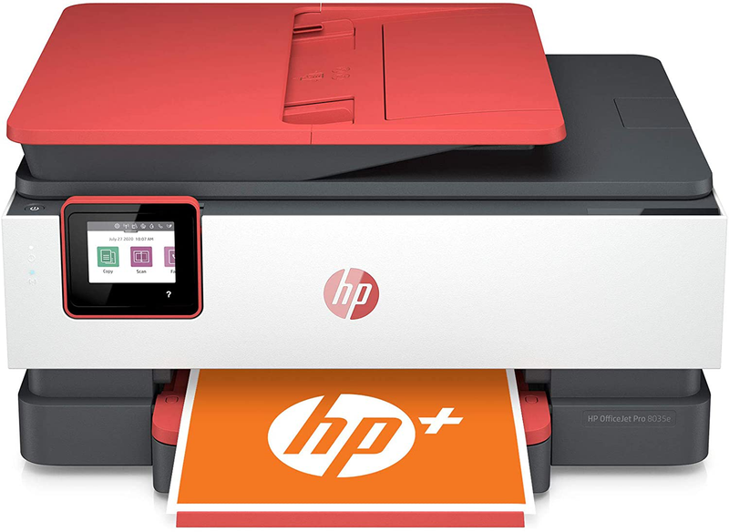 HP Officejet Pro 8035E All-in-One Wireless Color Printer (Basalt), with Bonus 12 Months Free Instant Ink Thru (1L0H6A) Electronics > Print, Copy, Scan & Fax > Printers, Copiers & Fax Machines HP Coral  