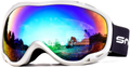 HUBO SPORTS Ski Snow Goggles for Men Women Adult,OTG Snowboard Goggles of Dual Lens with Anti Fog for UV Protection for Girls  HUBO SPORTS Ia#wbpgreen  