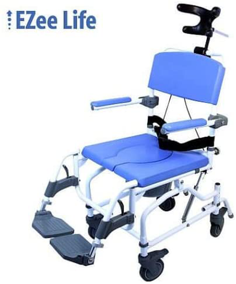 Ezee Life Tilt Shower Rehab Commode Bath Toilet Transport Chair with 5" Casters Aluminum 190 TILT Sporting Goods > Outdoor Recreation > Camping & Hiking > Portable Toilets & ShowersSporting Goods > Outdoor Recreation > Camping & Hiking > Portable Toilets & Showers EZee Life Commode   
