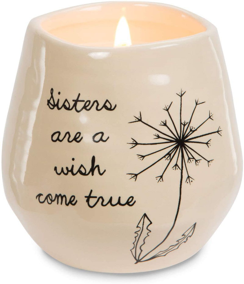 Pavilion Gift Company Plain Dandelion Sisters are a Wish Come True Yellow Ceramic Soy Serenity Scented Candle Home & Garden > Decor > Home Fragrances > Candles Pavilion Gift Company Default Title  