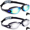EverSport Swim Goggles Pack of 2 Swimming Goggles Anti Fog for Adult Men Women Youth Kids Sporting Goods > Outdoor Recreation > Boating & Water Sports > Swimming > Swim Goggles & Masks EverSport Mirrored & Aqua  