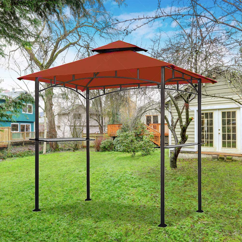Easylee Grill Gazebo Shelter Replacement Canopy 5' x8' Double Tiered BBQ Cover Roof ONLY FIT for Easylee Grill Gazebo(Rust) Home & Garden > Lawn & Garden > Outdoor Living > Outdoor Structures > Canopies & Gazebos Easylee   