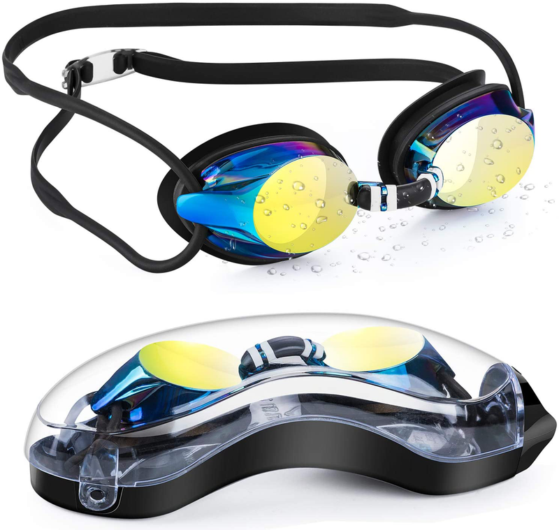 Portzon Swim Goggles, Silicone Nose Bridge, Clear Vision, UV Protection, Anti-Fog, Swimming Goggles Sporting Goods > Outdoor Recreation > Boating & Water Sports > Swimming > Swim Goggles & Masks Portzon Color  