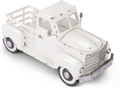 Pylemon Vintage White Truck Décor, Farmhouse White Truck Spring Decoration, Decorative Tabletop Storage & Pick-up Metal Truck Planter (Large Size)