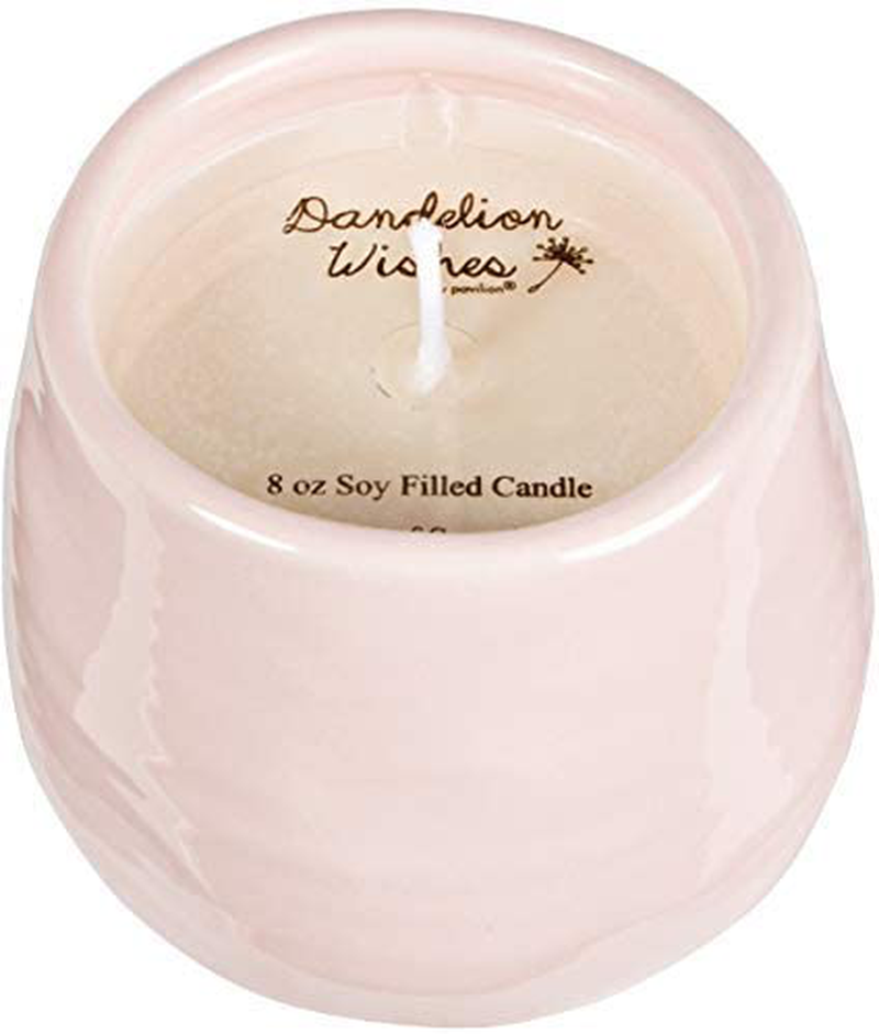 Pavilion Gift Company May All Your Wishes Come True Happy 60th Birthday - 8 oz Soy Wax Candle with Lead Free Wick in A Pink Ceramic Vessel 8 oz-100 Scent: Serenity, 3.5 Inch Tall Home & Garden > Decor > Home Fragrances > Candles Pavilion Gift Company   