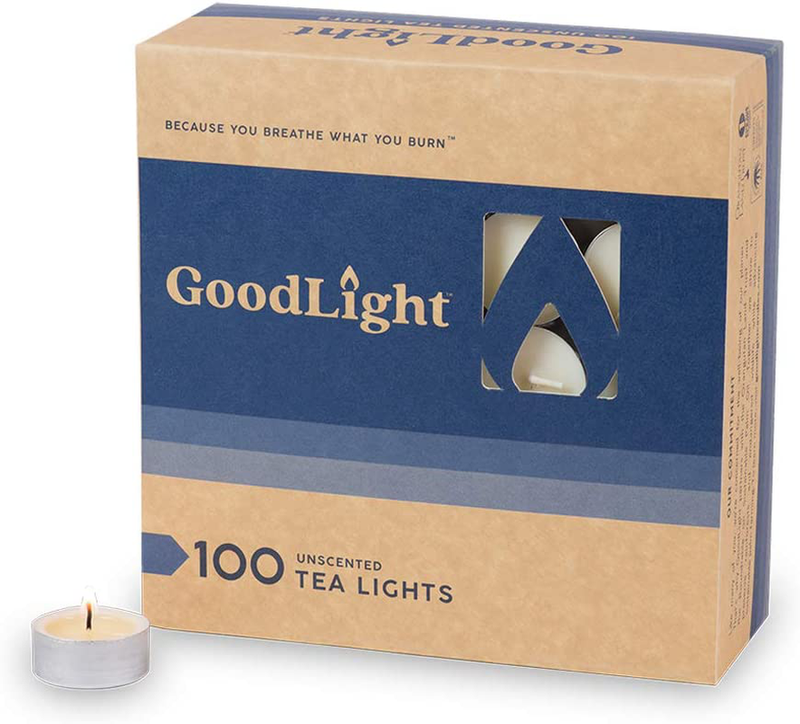 GoodLight Paraffin-Free Unscented Tea Light Candle, 100-count Home & Garden > Decor > Home Fragrances > Candles GoodLight Natural Candles Default Title  