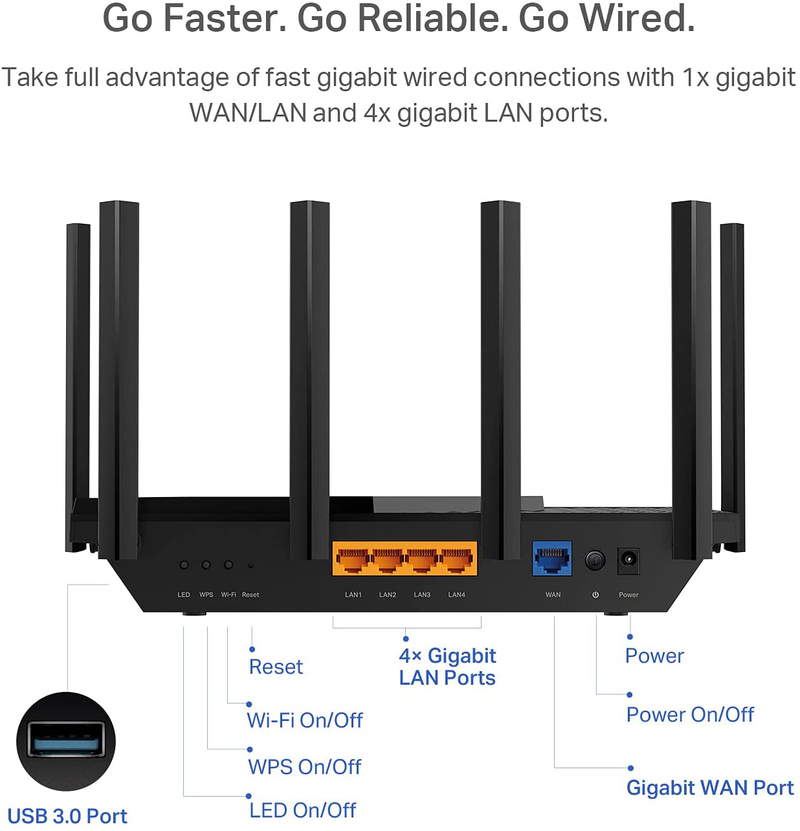 TP-Link AX5400 WiFi 6 Router (Archer AX73)- Dual Band Gigabit Wireless Internet Router, High-Speed ax Router for Streaming, Long Range Coverage Electronics > Networking > Bridges & Routers > Wireless Routers ‎TP-Link   