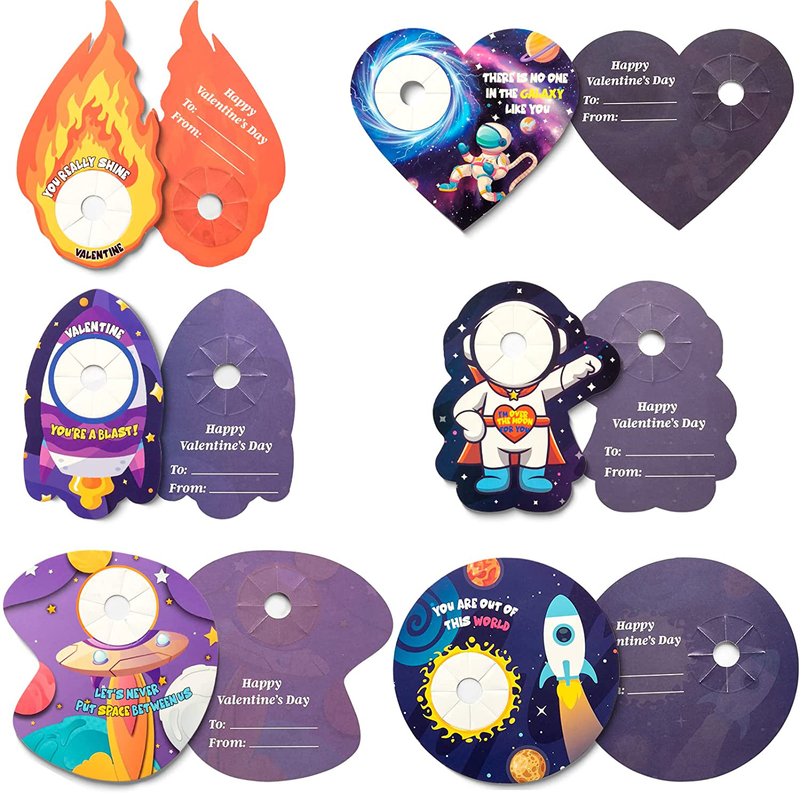 DAZONGE 30 Set Valentine Day Cards for Kids with Galaxy Slime Balls, Space-Themed Valentine Gifts for Kids, Valentine’S Greeting Cards for Valentine Party Favors, Classroom Activity Home & Garden > Decor > Seasonal & Holiday Decorations Dazonge   