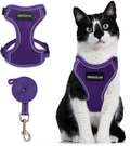 DMISOCHR Cat Harness and Leash Set - Escape Proof Safe Cat Vest Harness for Walking Outdoor - Reflective Adjustable Soft Mesh Breathable Body Harness - Easy Control for Small, Medium, Large Cats Animals & Pet Supplies > Pet Supplies > Cat Supplies > Cat Apparel DMISOCHR Purple Medium (neck: 11"-14.3" chest: 16"-20") 