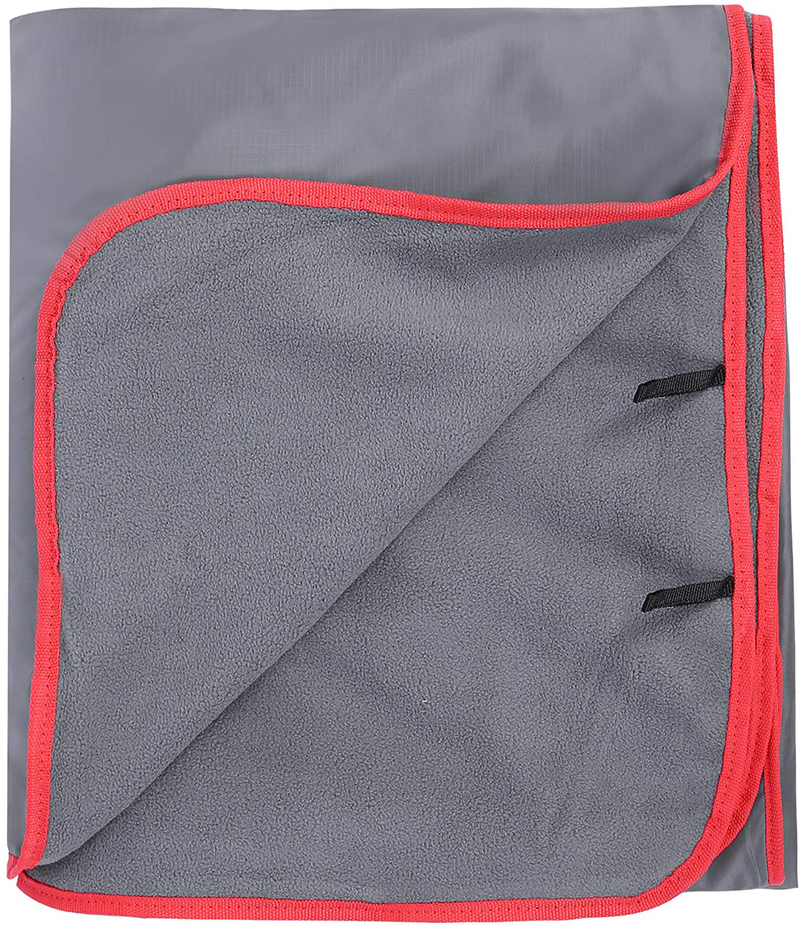 REDCAMP Large Waterproof Stadium Blanket for Cold Weather, Soft Warm Fleece Camping Blanket Windproof for Outdoor Sports, Blue/Red/Black/Grey Home & Garden > Lawn & Garden > Outdoor Living > Outdoor Blankets > Picnic Blankets REDCAMP Outer Grey/Inner Grey  