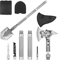 LIANTRAL Camping Shovel Axe Set, Folding Portable Multi Tool Survival Kits with Tactical Waist Pack, Camping Axe Military Shovel for Backpacking, Black Sporting Goods > Outdoor Recreation > Camping & Hiking > Camping Tools LIANTRAL Silver  