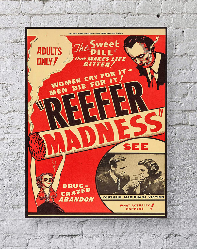 Reefer Madness Poster Standard Size | 18-Inches by 24-Inches | Reefer Madness Posters Wall Poster Print Home & Garden > Decor > Artwork > Posters, Prints, & Visual Artwork MeiMeiZ Default Title  