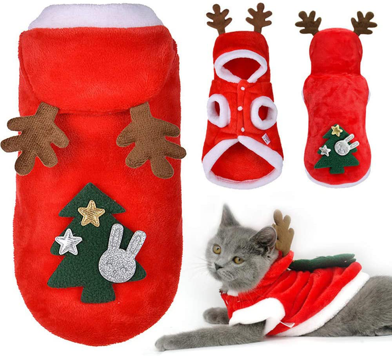 Pet Dog Christmas Clothes Costume, Dog Clothes for Small Medium Dogs and Cats Animals & Pet Supplies > Pet Supplies > Dog Supplies > Dog Apparel Puoyis   