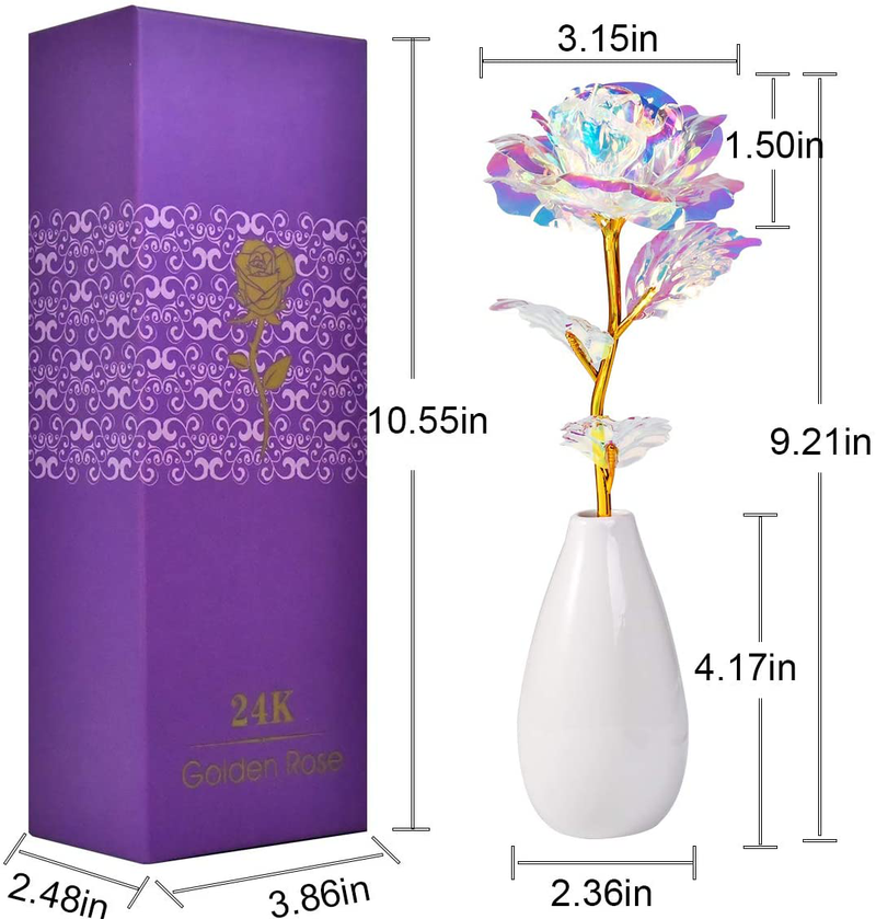 Tmacker Birthday Gifts for Women, Artificial Rose Flowers & Vase Gift for Her Mom Mother Wife Girlfriend Teacher Mother'S Day,Graduation, Thanksgiving,Valentine'S Day,Christmas,Anniversary Decorations Home & Garden > Decor > Seasonal & Holiday Decorations Tmacker   