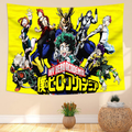 MEWE My Hero Academia Tapestry Wall Hanging Anime Tapestry Backdrop for Birthday Party Decoration Anime Gifts Bedroom 59x70in Home & Garden > Decor > Artwork > Decorative Tapestries MEWE My Hero Academia Tapestry 1 50x60in 