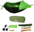 Legacy Premium Food Storage Camping Hammock Tent - Parachute Nylon - Portable, 1 Person Compact Backpacking - Outdoor & Emergency Gear - Tree Straps, Tie Ropes, Mosquito Net, Rain Fly Home & Garden > Lawn & Garden > Outdoor Living > Hammocks Legacy Premium Food Storage Green  