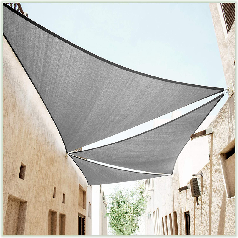 ColourTree 16' x 16' x 22.6' Grey Right Triangle CTAPRT16 Sun Shade Sail Canopy Mesh Fabric UV Block - Commercial Heavy Duty - 190 GSM - 3 Years Warranty (We Make Custom Size) Home & Garden > Lawn & Garden > Outdoor Living > Outdoor Umbrella & Sunshade Accessories ColourTree Gray Right Triangle 16' x 16' x 22.6' 