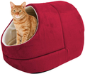 GOOPAWS Cat Cave for Cat and Warming Burrow Cat Bed, Pet Hideway Sleeping Cuddle Cave Animals & Pet Supplies > Pet Supplies > Cat Supplies > Cat Beds GOOPAWS Burgundy  