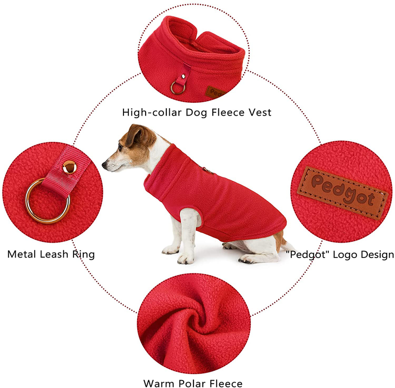 Pedgot 3 Pack Winter Dog Clothes Set Dog Hoodies with Pocket Dog Knitwear Sweater Dog Fleece Vest Pullover Dog Coat Cozy Dog Outfit for Dogs and Cats Animals & Pet Supplies > Pet Supplies > Dog Supplies > Dog Apparel Pedgot   