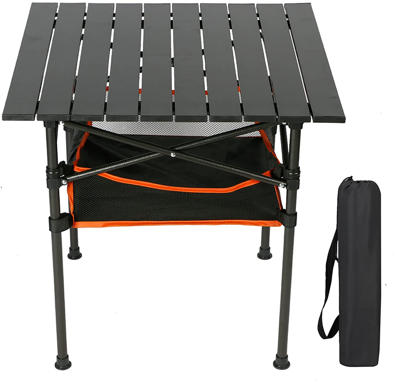 Kinchoix Outdoor Folding Table Portable Camping Table with Mesh Storage Bag Ultralight Aluminum Square Camp Table in a Bag for Picnic RV Fold Travel Home Use Sporting Goods > Outdoor Recreation > Camping & Hiking > Camp Furniture Kinchoix 23x 23x 23 in  