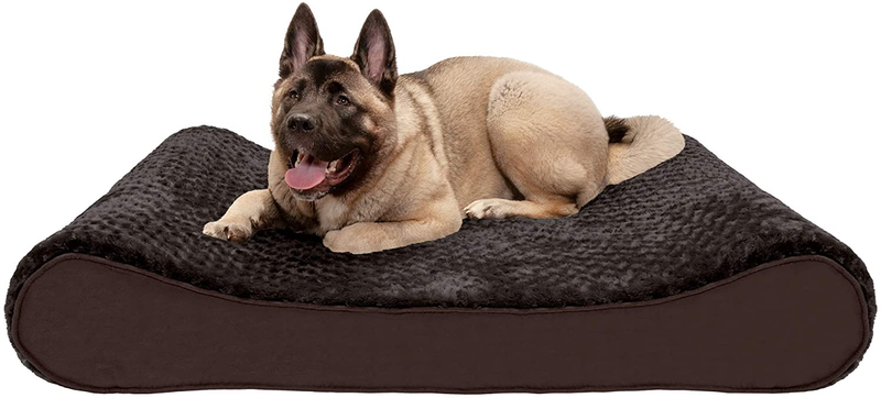 Furhaven Orthopedic, Cooling Gel, and Memory Foam Pet Beds for Small, Medium, and Large Dogs - Ergonomic Contour Luxe Lounger Dog Bed Mattress and More Animals & Pet Supplies > Pet Supplies > Dog Supplies > Dog Beds Furhaven Pet Products, Inc Ultra Plush Chocolate Contour Bed (Memory Foam) Jumbo Plus (Pack of 1)