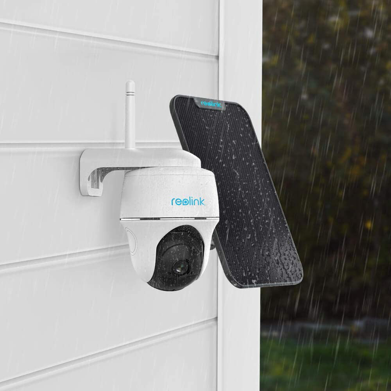 Reolink Argus PT w/ Solar Panel - Wireless Pan Tilt Solar Powered WiFi Security Camera System w/ Rechargeable Battery Outdoor Home Surveillance, 2-Way Audio, Support Alexa/ Google Assistant/ Cloud Cameras & Optics > Cameras > Surveillance Cameras REOLINK   