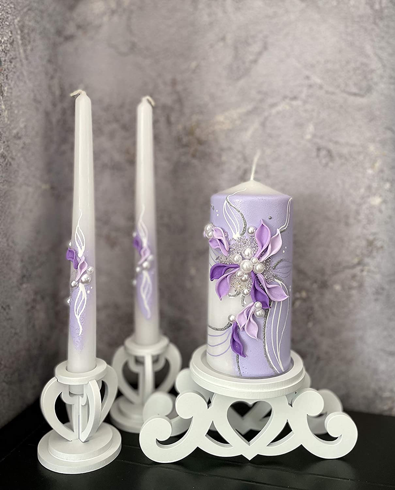 Magik Life Unity candle set for wedding - Wedding décor &  Wedding accessories - Candle sets - 6 Inch Pillar and 2 10 Inch Tapers -  Best Unity candle Home & Garden > Decor > Home Fragrances > Candles Magik Life   