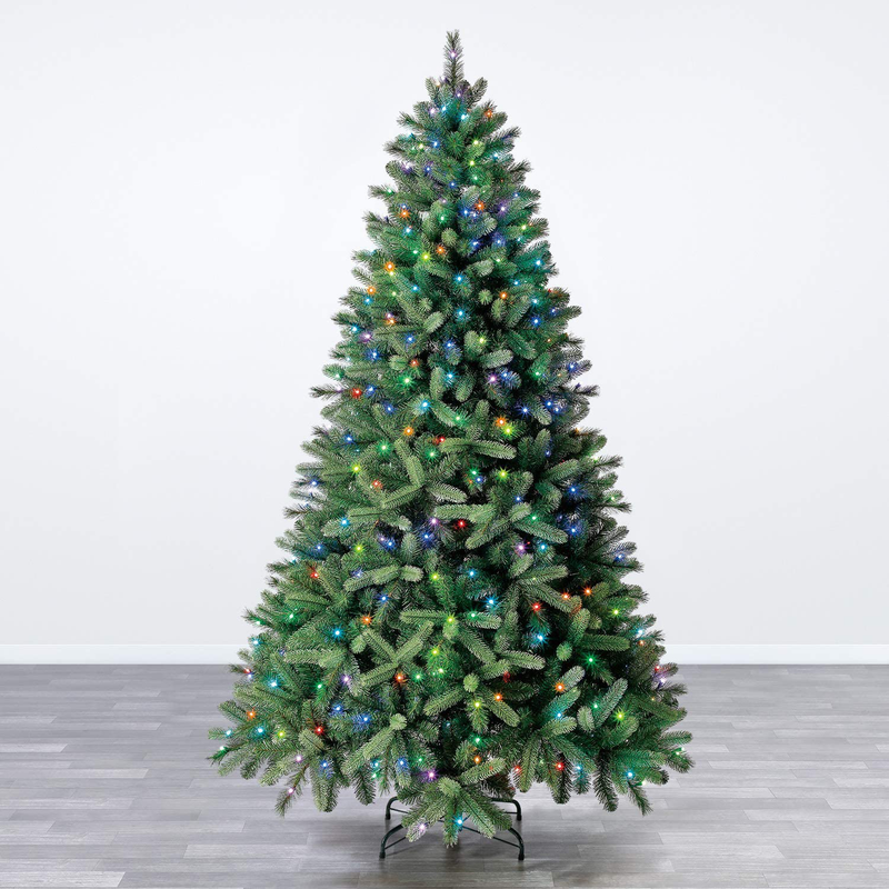 Evergreen Classics 7.5 ft Color Blast Pre-Lit Washington Spruce Quick Set Artificial Christmas Tree, Remote-Controlled Multicolor Lights Home & Garden > Decor > Seasonal & Holiday Decorations > Christmas Tree Stands Evergreen classics   