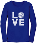 Love Volleyball Gift for Volleyball Lovers Players Girls Women Hoodie Home & Garden > Decor > Seasonal & Holiday Decorations Tstars Love Ls Shirt / Blue X-Large 
