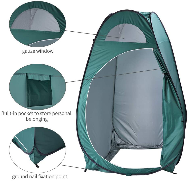 Kcelarec Camping Pop up Privacy Shower Tent, Portable Outdoor Shower Tent for Camping, Biking, Toilet, Shower, Beach and Changing Room