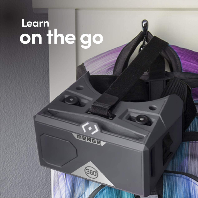Merge AR/VR Headset - Go Anywhere - Virtual Reality Field Trips and Mixed Reality Learning - Science and STEM Ages 10 and up (Moon Grey) Electronics > Electronics Accessories > Computer Components > Input Devices > Game Controllers MERGE   