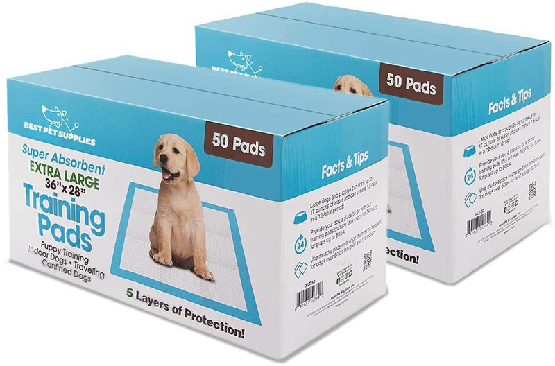 Puppy Training Pads for Large Breeds by Best Pet Supplies Animals & Pet Supplies > Pet Supplies > Dog Supplies > Dog Diaper Pads & Liners Best Pet Supplies 1Blue XL: 28 x 36" (Pack of 100) 