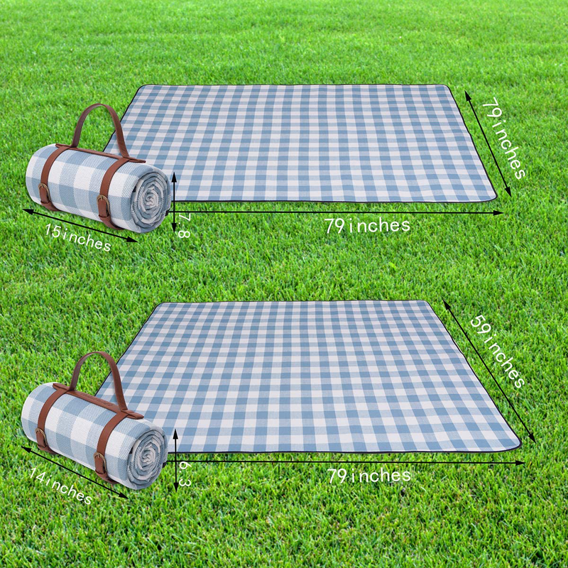 HulaFish Large 59''x79'' Waterproof Picnic Blanket - 3 Layered Foldable Outdoor Picnic Mat Perfect for Park and Beach, Grass / Water Resistant - Beach Blanket / Picnic Blankets Home & Garden > Lawn & Garden > Outdoor Living > Outdoor Blankets > Picnic Blankets HulaFish   