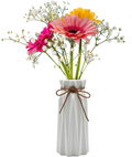 Mozing Green Flower Ceramic Vases Decorative Flower Vase for Home Bedroom Office Wedding Ceremony , Desktop Center Vase (Green) Home & Garden > Decor > Vases Mozing White  