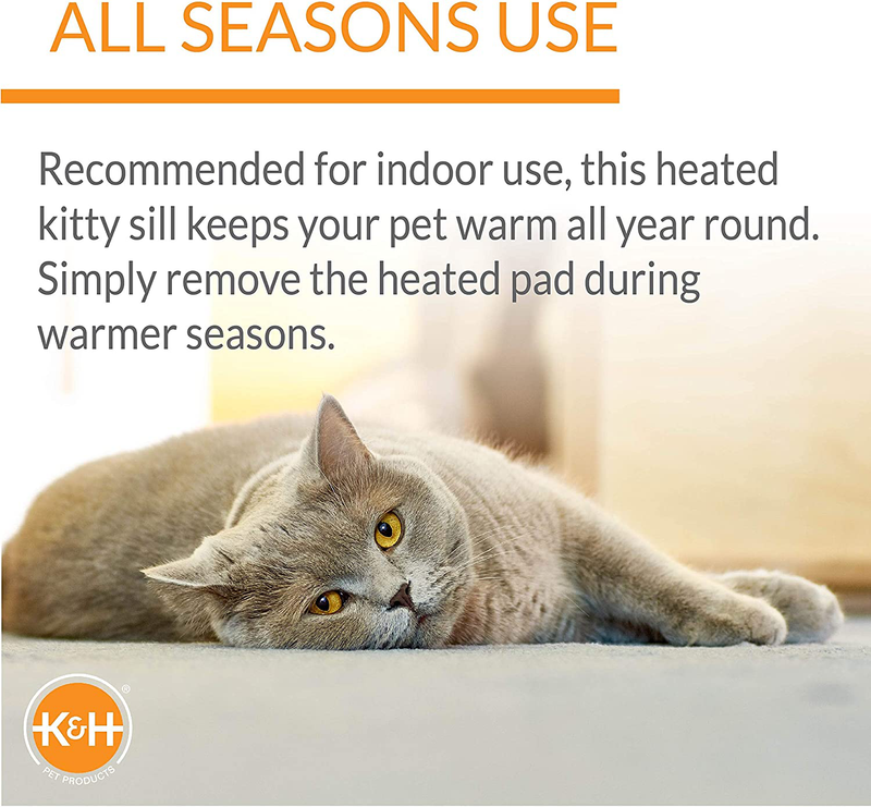 K&H Pet Products Kitty Sill Fleece Heated - 14 X 24 Inches Animals & Pet Supplies > Pet Supplies > Cat Supplies > Cat Beds K&H PET PRODUCTS   