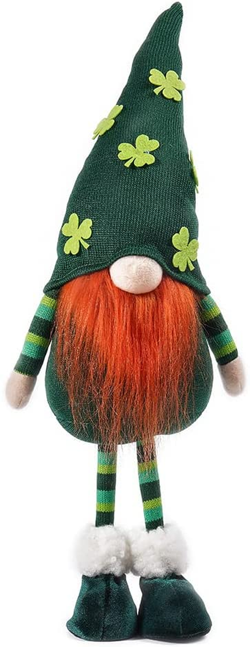 St Patrick'S Day Gnomes Plush Decoration Gifts, Handmade Tomte Swedish Elf Decor Doll Ornaments, St. Patrick'S Day Gifts Irish Spring Lucky Clover Gnomes Arts & Entertainment > Party & Celebration > Party Supplies MYAXOY Long a  