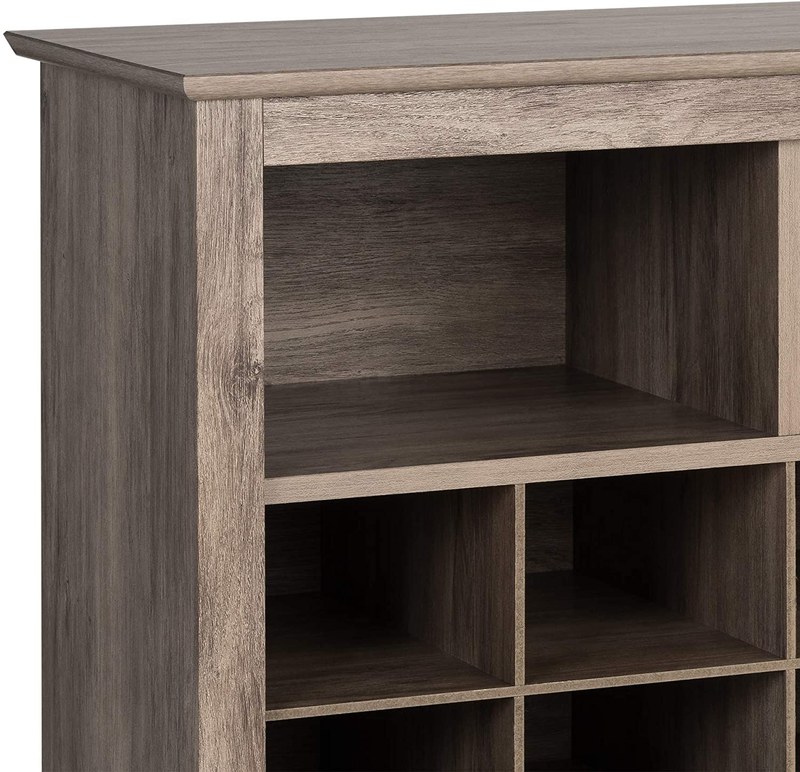 Prepac Entryway Shoe Cubby Console, 60", Drifted Gray