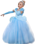 KIOMI Cinderella Princess Dress Costume for Toddler Girls Halloween 2-11T Apparel & Accessories > Costumes & Accessories > Costumes KIOMI Blue 6-7T 
